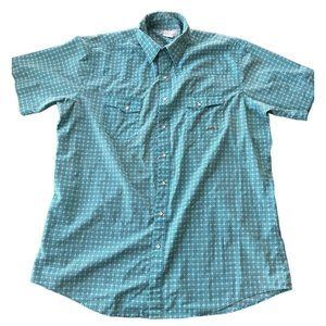 WRANGLER WRANCHER SHIRTS BUTTON DOWN BLUE SIZE‎ XL | X1